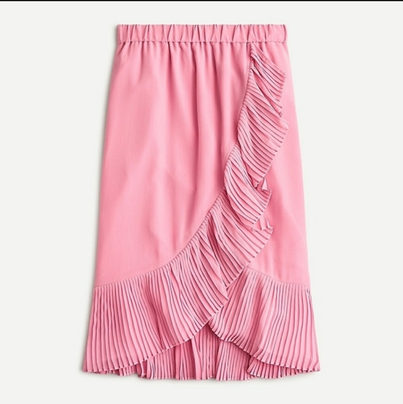 J. Crew Dresses & Skirts - J. Crew TULIP Hem PLEATED Ruffle PINK Skirt
